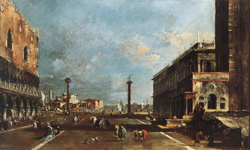 GUARDI, Francesco View of Piazzetta San Marco towards the San Giorgio Maggiore sdg